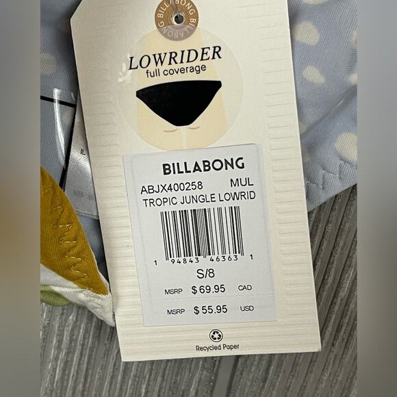 Billabong Lowrider Reversible Bikini Bottom in Tropical Jungle Size S NWT - Picture 11 of 12